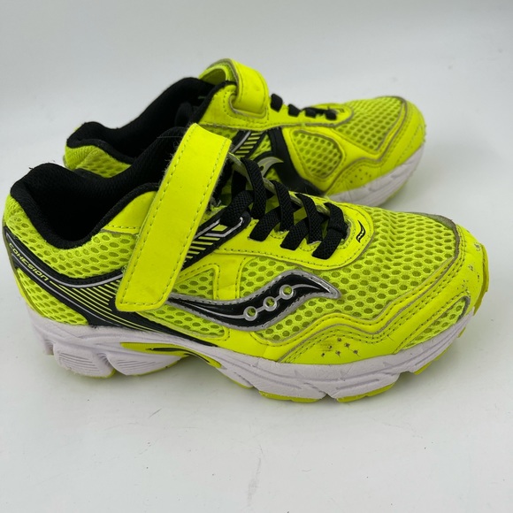 Saucony Other - Saucony Boy’s Cohesion Neon Yellow Velcro Sneakers Shoes Size 13C